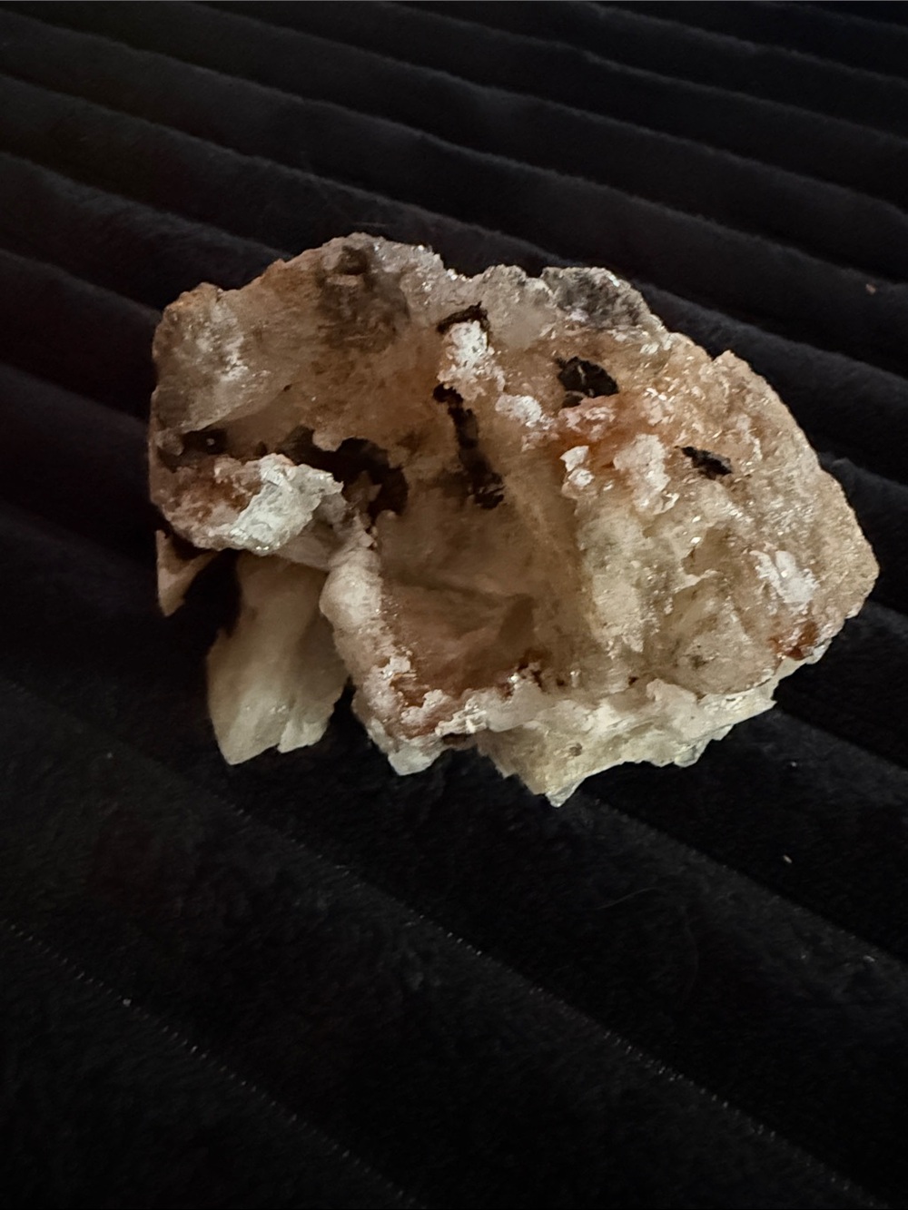 Raw Calcite Crystal Cluster in Cream and Brown Tones